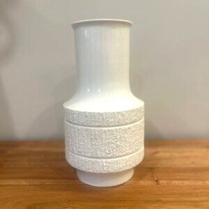 Vintage Thomas Germany Porcelain Vase – 30 cm – White Textured Mid‑Century